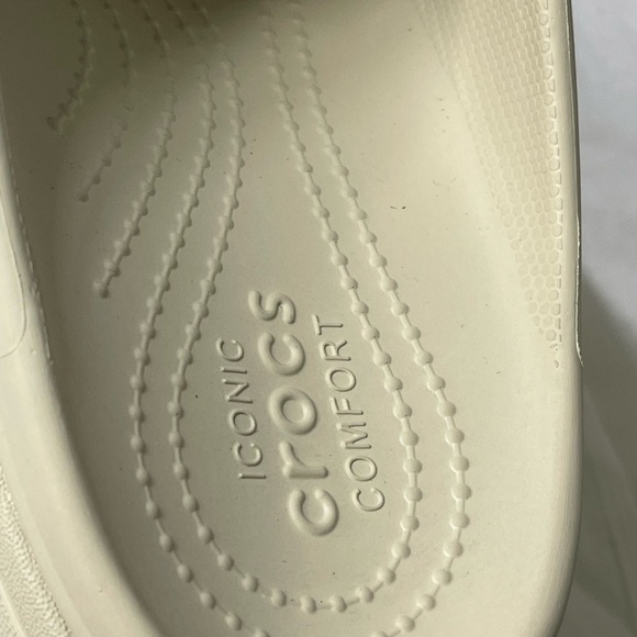 New Crocs Siren Clog Platform Block High Heels Bone/White Slip On Womens Size 12 - Picture 7 of 14